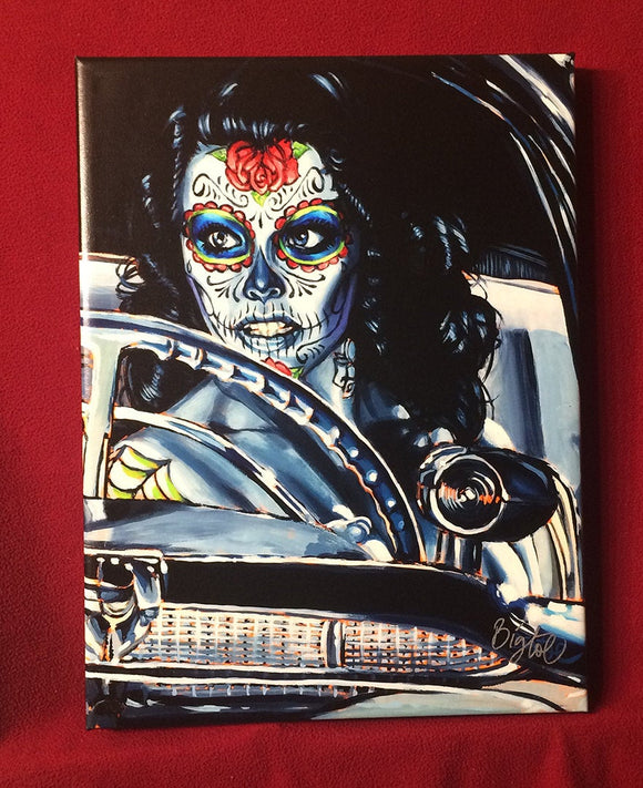 Muerte Se Paseo Archival CANVAS Art Print - Select Size