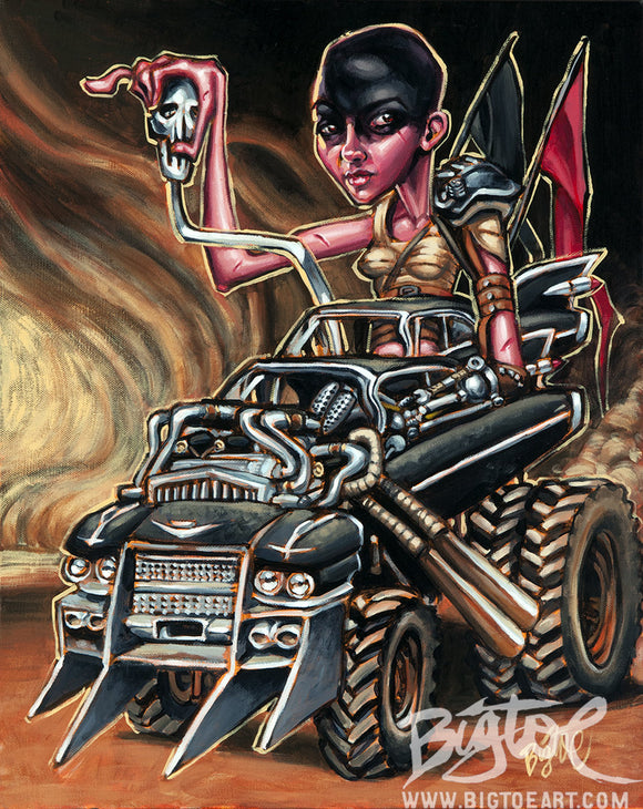 SOLD - Furiosa and the Gigahorse Original Acrylic Painting