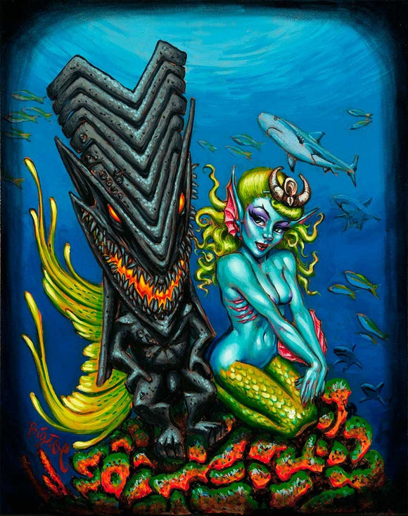 Dark Kanaloa Archival PAPER Art Print - Select Size