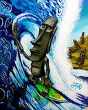 Moai Shack Archival CANVAS Art Print - Select Size