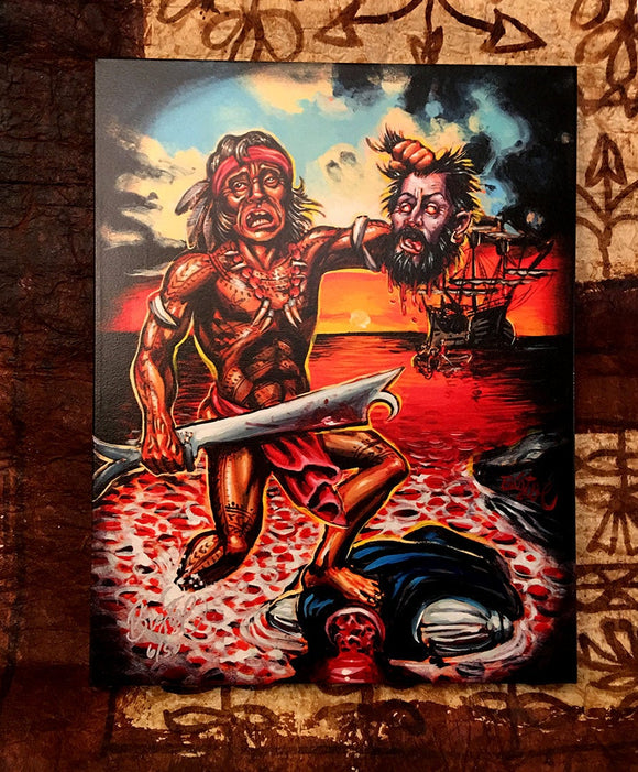 Death of Magellan Archival CANVAS Art Print - Select Size