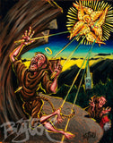 Stigmatafication of St Francis - Unframed Original Acrylic Painting