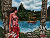 Forbidden Island Archival CANVAS Art Print - Select Size
