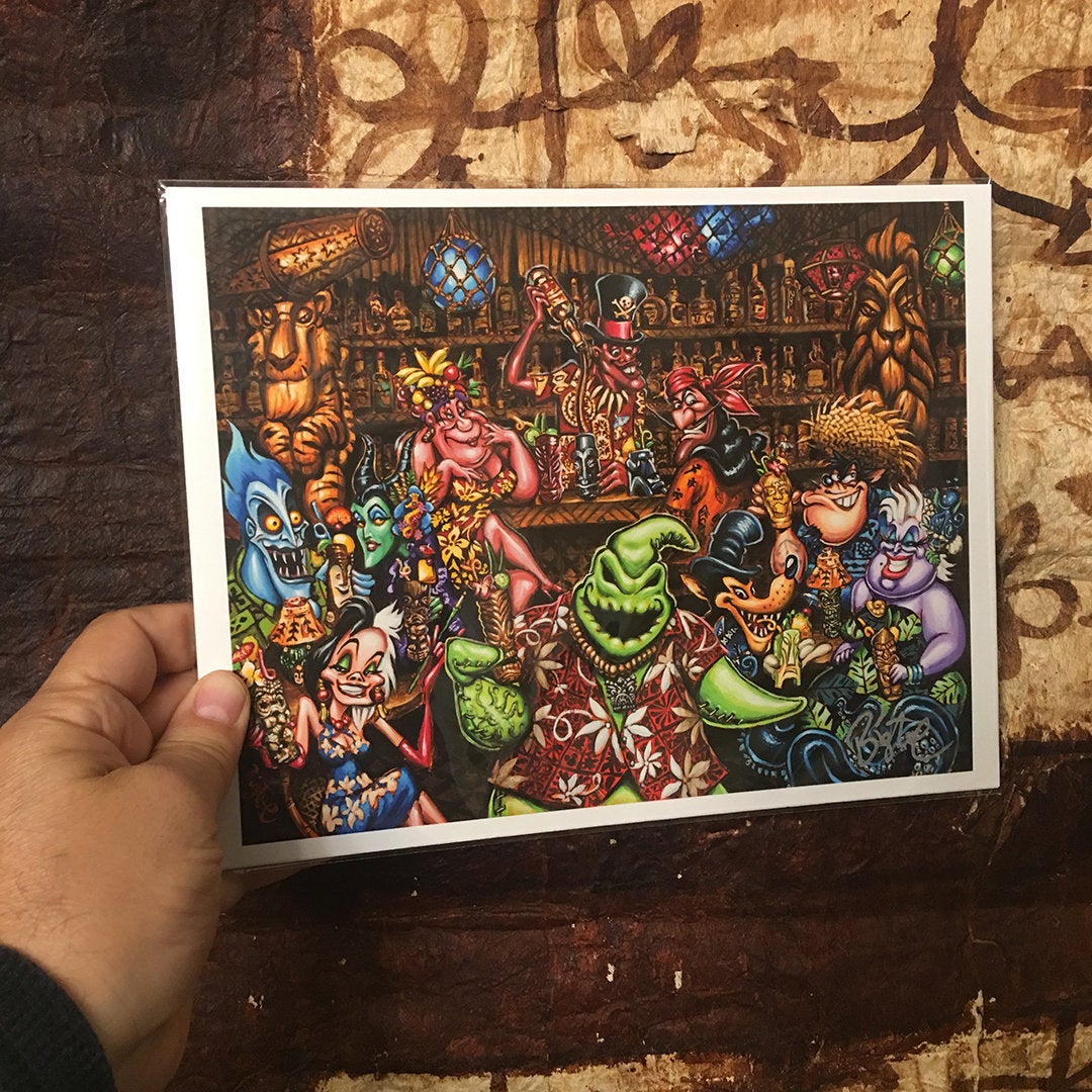 Trader Oogies Tiki Room Archvial PAPER Art Print - Select Size
