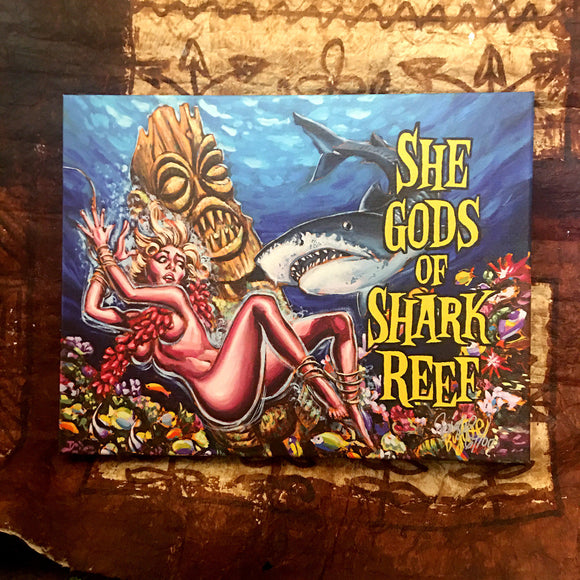 She Gods of Sharks Reef Archival CANVAS Art Print - Select Size