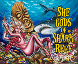 SheGods of Shark Reef Archival PAPER Art Print - Select Size