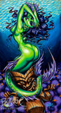 Green Siren Archival PAPER Art Print - Select Size