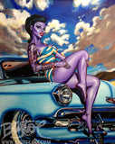 Blue Danika Archival PAPER Art Print - Select Size
