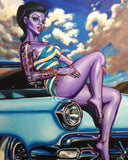 Blue Danika Archival PAPER Art Print - Select Size