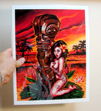 Marquesan Maiden Archival PAPER Art Print - Select Size