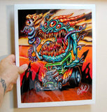 Deep One Hot Rod Archival PAPER Art Print - Select Size