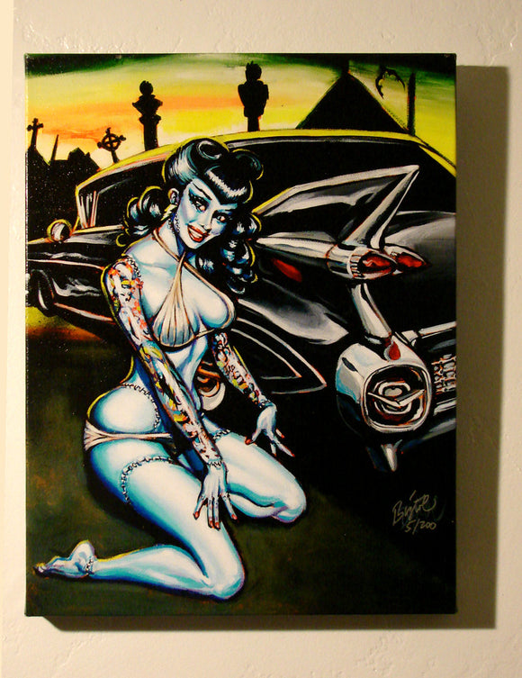 Graveyard Girlfriend Archival CANVAS Art Print - Select Size